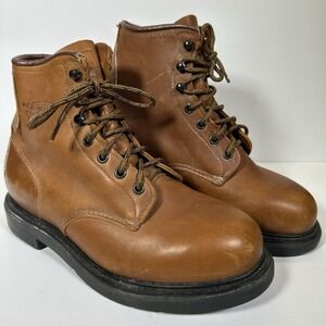 Vintage 1993 Red Wing Boots Mens 8D Brown Leather Work USA 51221